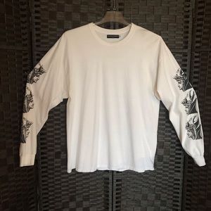 Black market USA men’s oversized graphic print long sleeve T-shirt, size XL